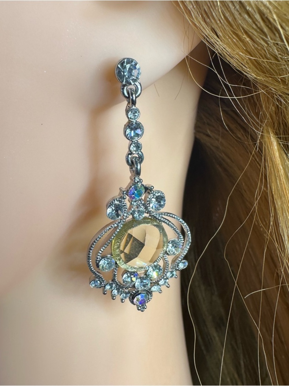 Statement Dangling Rhinestone Earrings